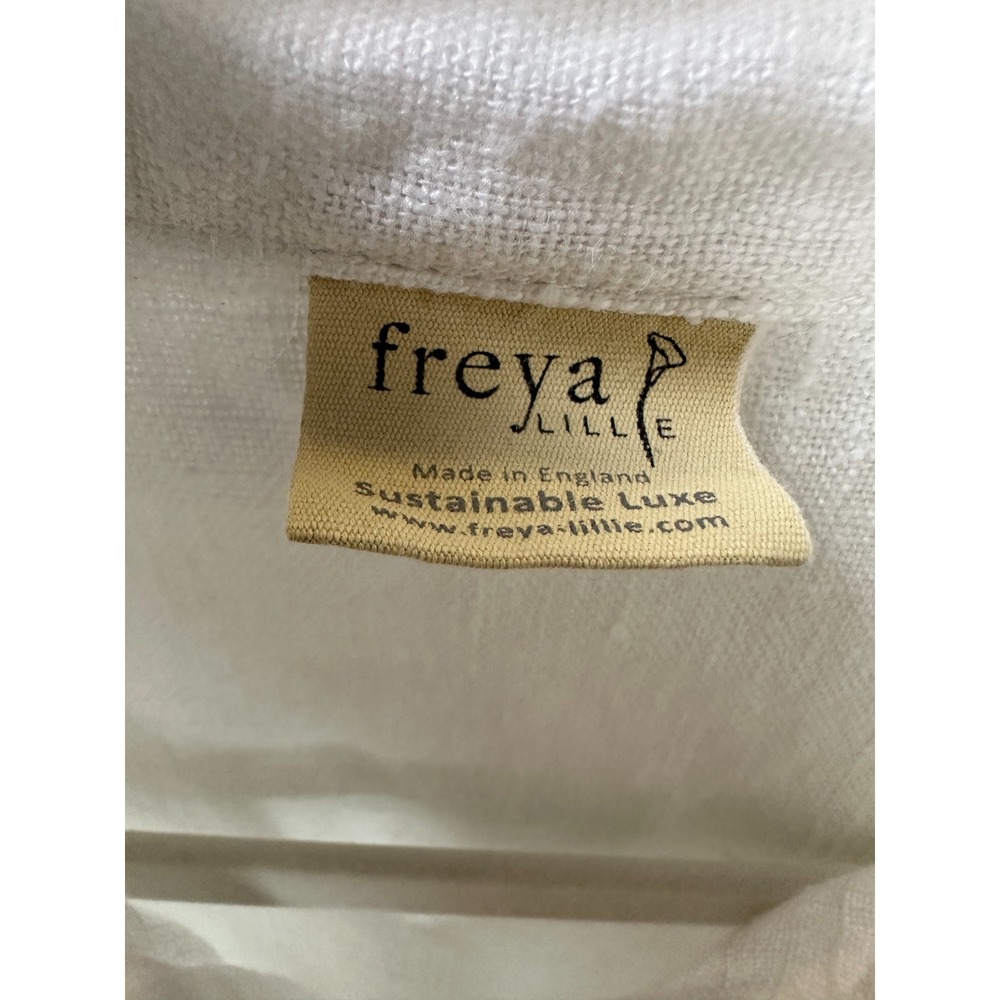Freya Lillie White Linen Organic Cotton Boyfriend Fit Button Up Shirt UK 14-16 - Picture 6 of 12